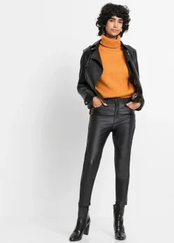 Pantalon extensible en viscose majoritaire