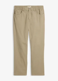 Pantalon extensible loose à taille élastiquée, droit