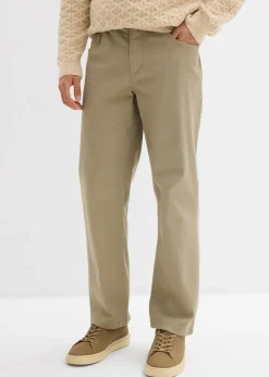 Pantalon extensible loose à taille élastiquée, droit