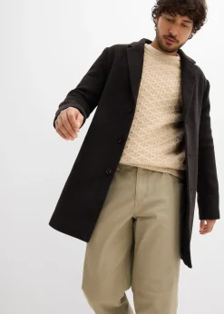 Pantalon extensible loose à taille élastiquée, droit