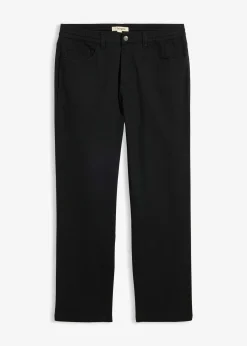Pantalon extensible loose à taille élastiquée, droit