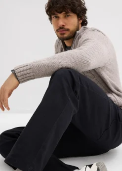 Pantalon extensible loose à taille élastiquée, droit