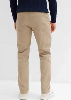 Pantalon extensible regular à doublure chaude en flanelle, droit
