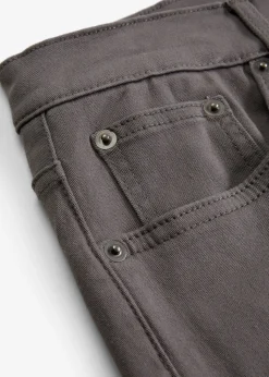 Pantalon extensible regular à doublure chaude en flanelle, droit
