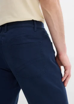 Pantalon extensible regular à doublure chaude en flanelle, droit