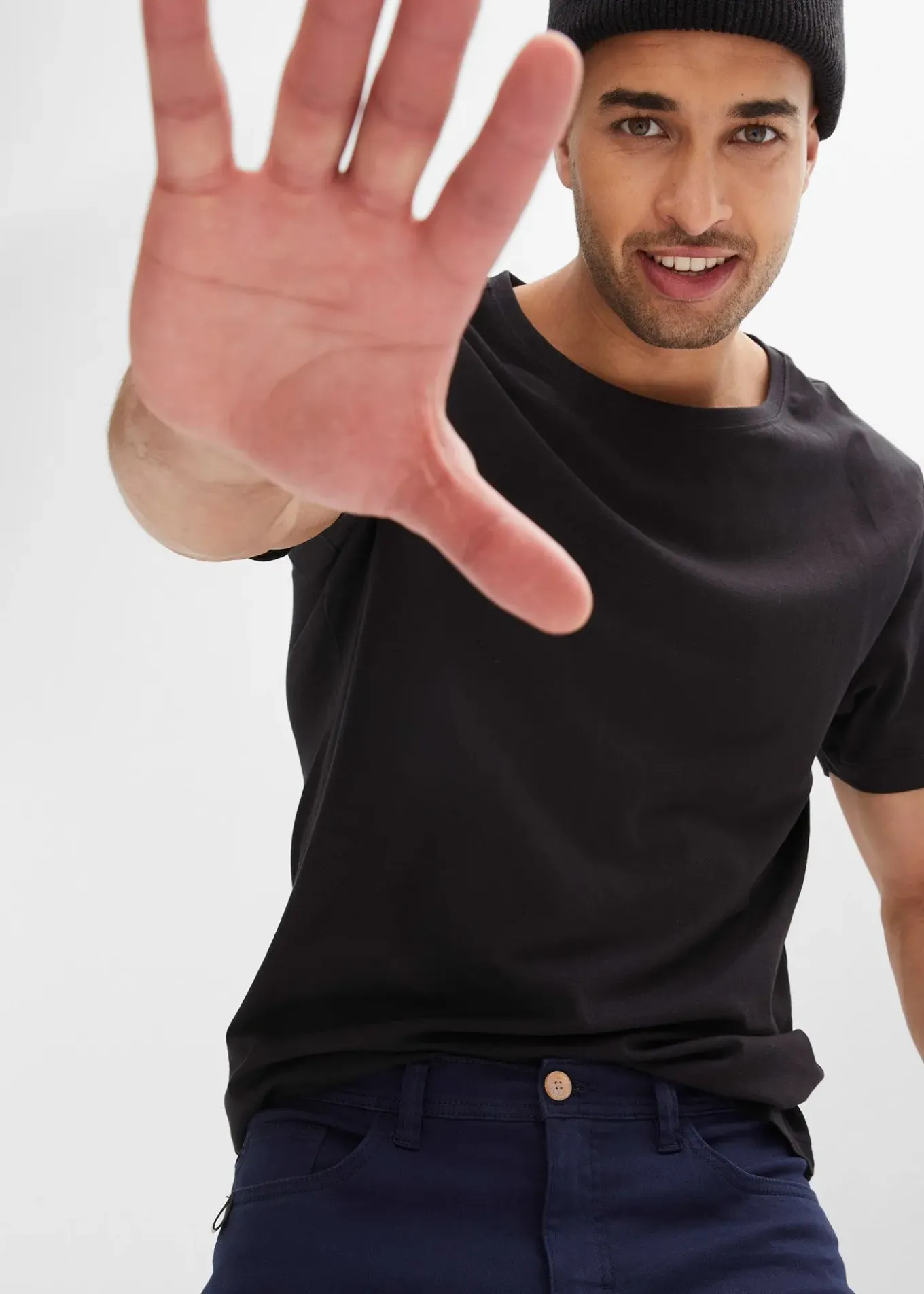 Pantalon extensible regular, droit