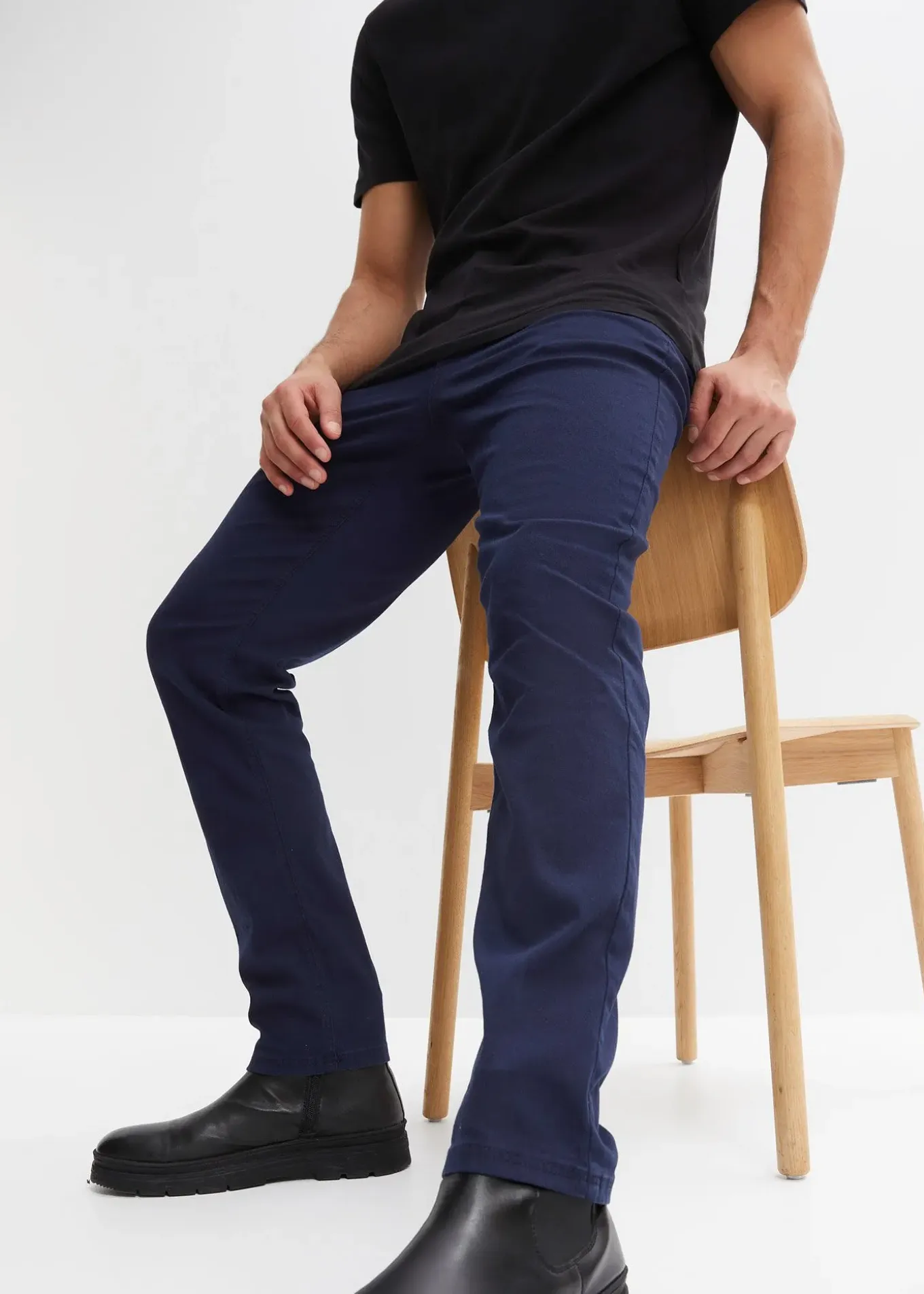 Pantalon extensible regular, droit