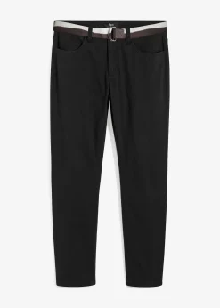 Pantalon extensible regular avec ceinture, droit