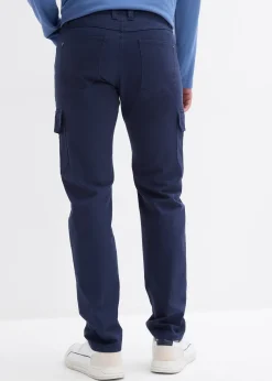 Pantalon extensible slim et droit, poches cargo