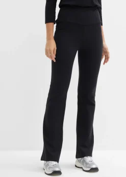 Pantalon flare en coton extensible