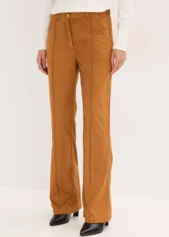Pantalon flare en suédine
