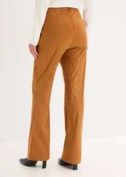 Pantalon flare en suédine