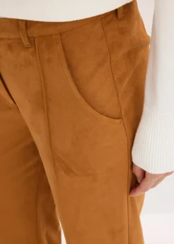 Pantalon flare en suédine