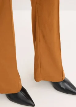 Pantalon flare en suédine