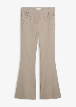 Pantalon flare fluide en viscose mélangée