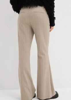 Pantalon flare fluide en viscose mélangée