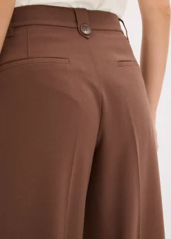 Pantalon fluide à pinces en viscose mélangée