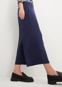 Pantalon fluide en jersey viscose, longueur 7/8