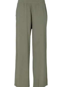 Pantalon fluide en jersey viscose, longueur 7/8