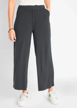 Pantalon fluide en jersey viscose, longueur 7/8