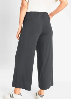 Pantalon fluide en jersey viscose, longueur 7/8