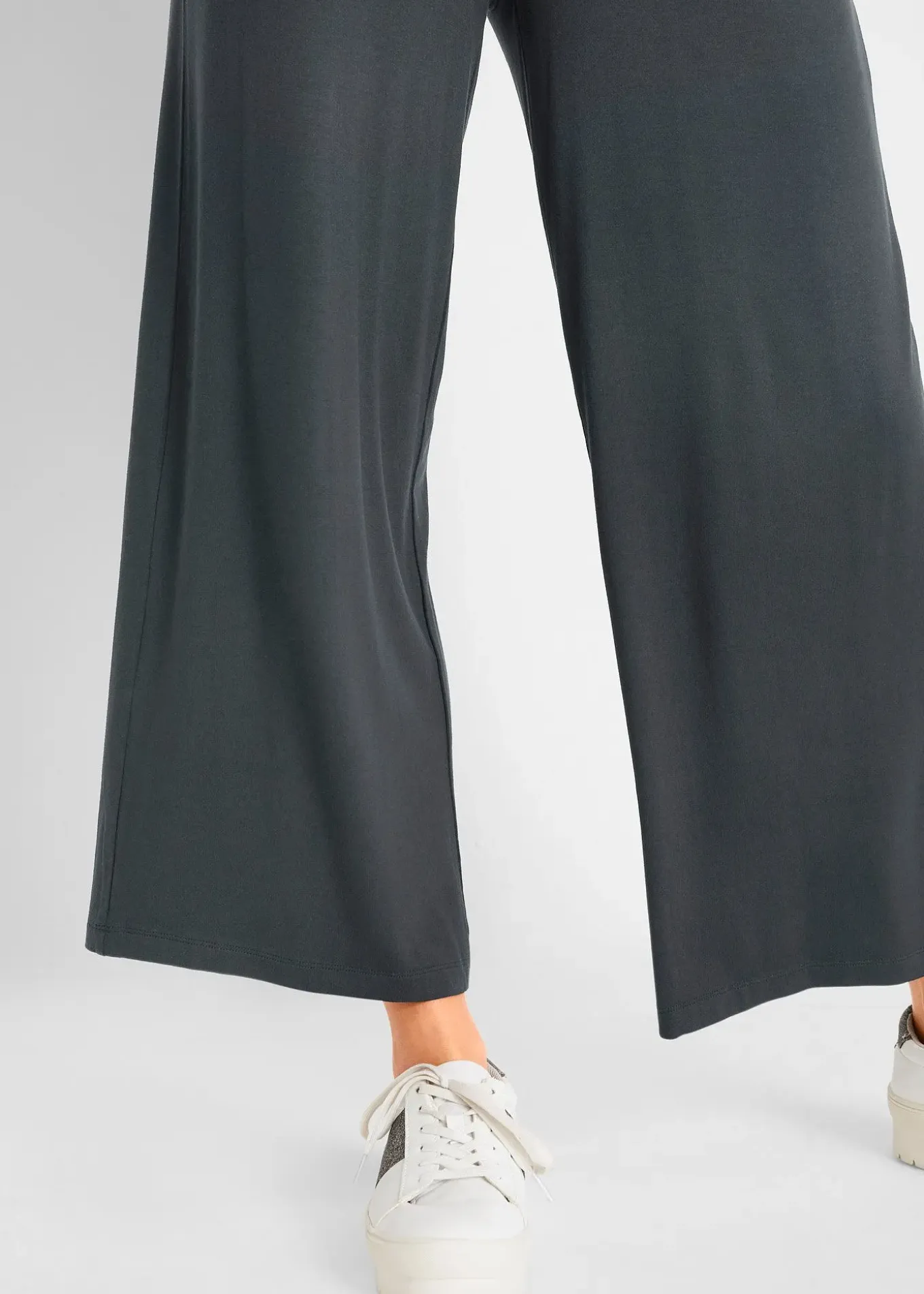 Pantalon fluide en jersey viscose, longueur 7/8