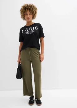Pantalon fluide en jersey viscose extensible