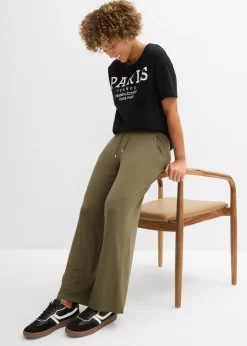 Pantalon fluide en jersey viscose extensible