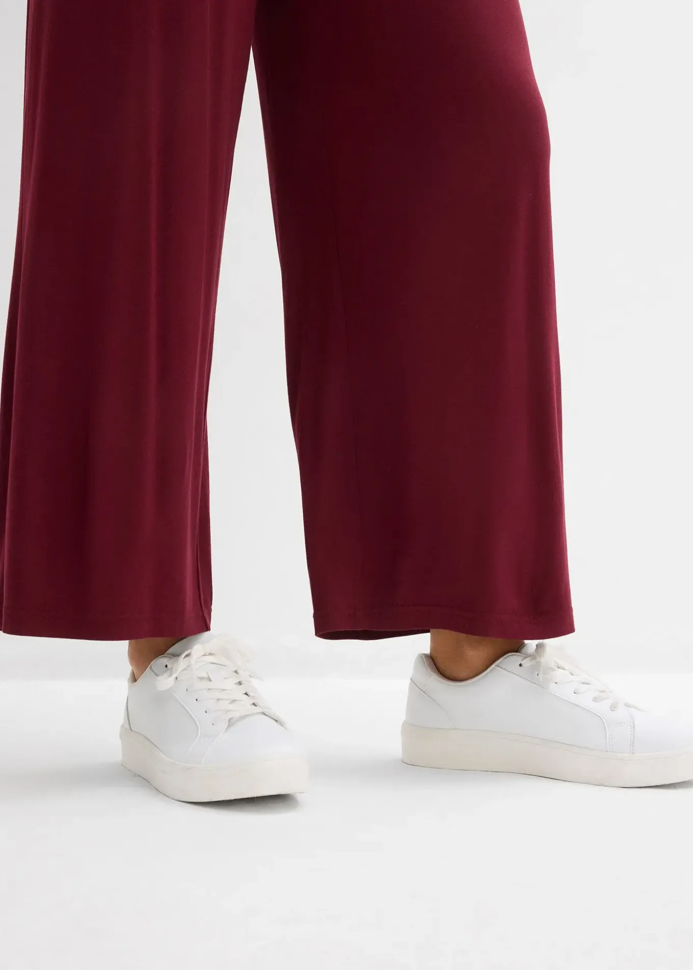 Pantalon fluide en jersey viscose, longueur 7/8