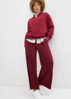 Pantalon fluide en jersey viscose, longueur 7/8