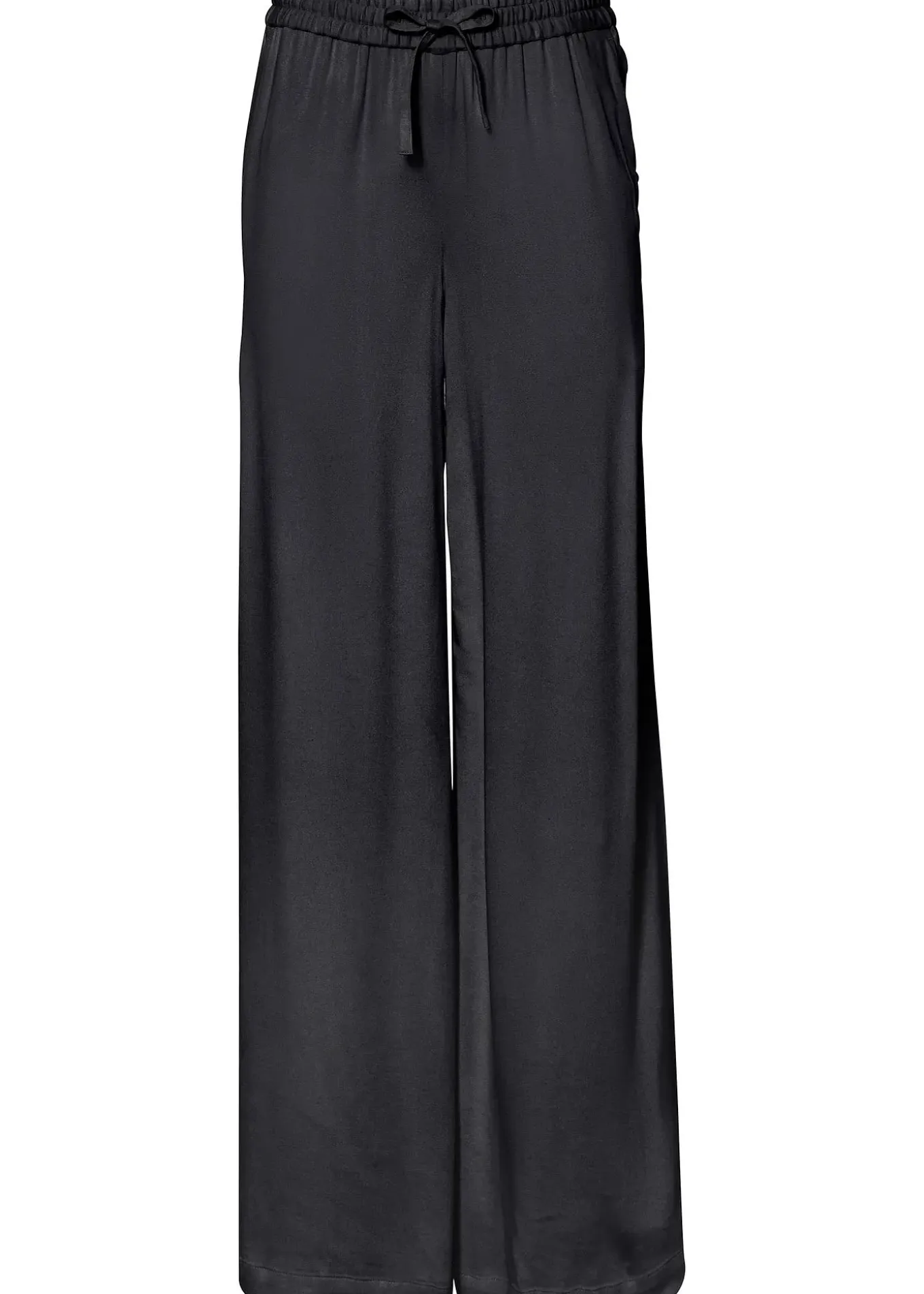 Pantalon fluide en viscose légèrement brillante