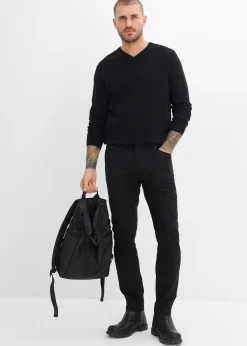 Pantalon fuselé extensible à taille élastiquée, regular