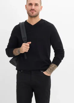 Pantalon fuselé extensible à taille élastiquée, regular