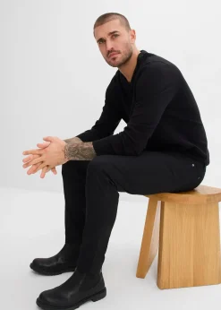 Pantalon fuselé extensible à taille élastiquée, regular