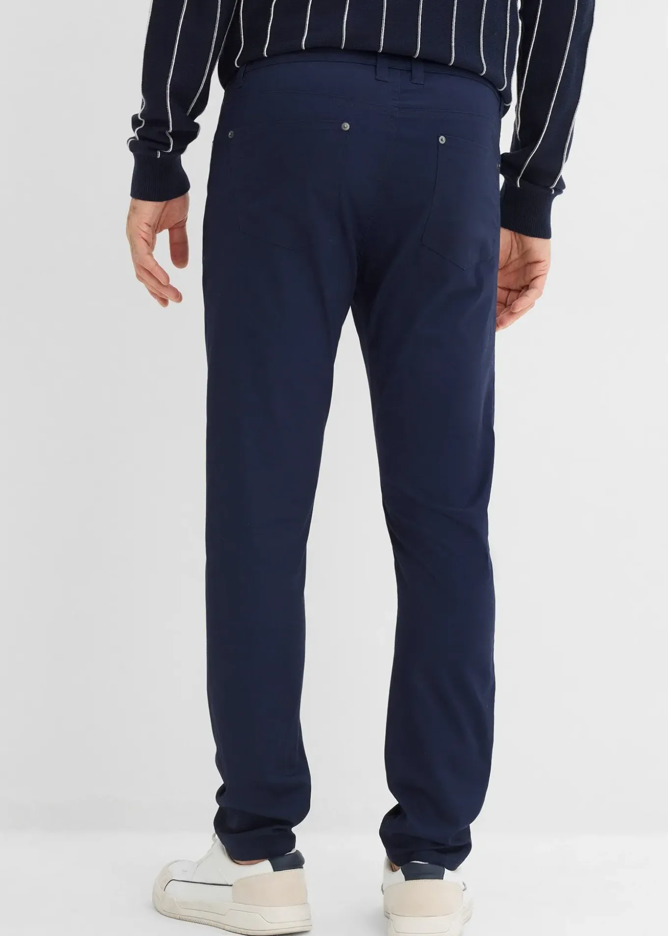 Pantalon fuselé extensible à taille élastiquée, regular