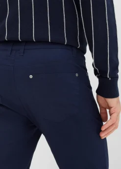 Pantalon fuselé extensible à taille élastiquée, regular