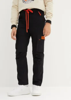Pantalon garçon à taille élastiquée et poches cargo, Regular Fit