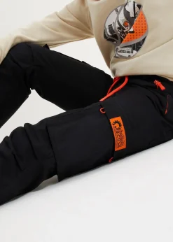 Pantalon garçon à taille élastiquée et poches cargo, Regular Fit