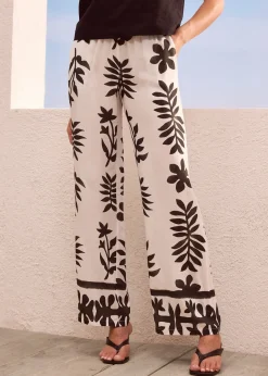 Pantalon imprimé en viscose fluide