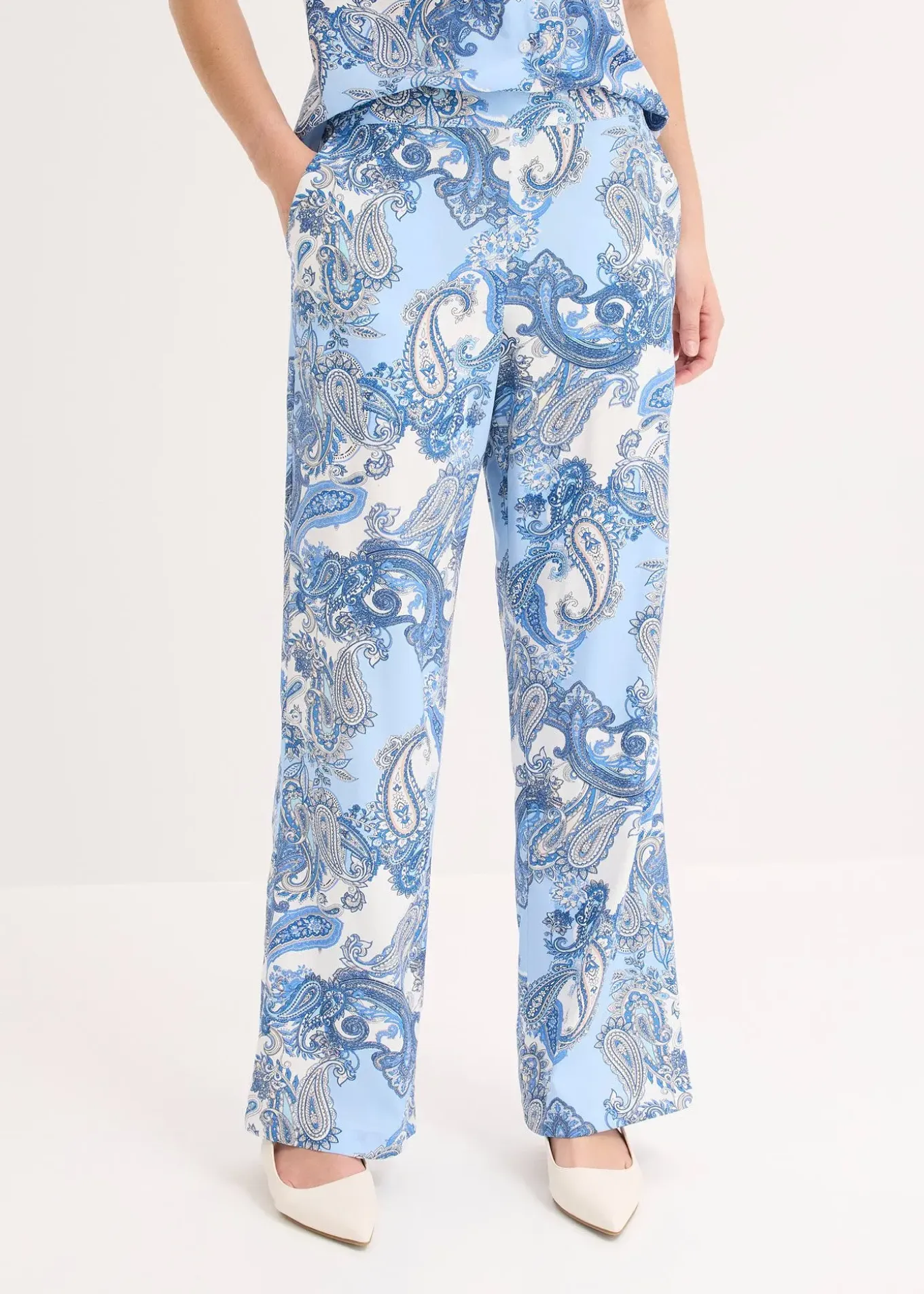 Pantalon imprimé en viscose fluide