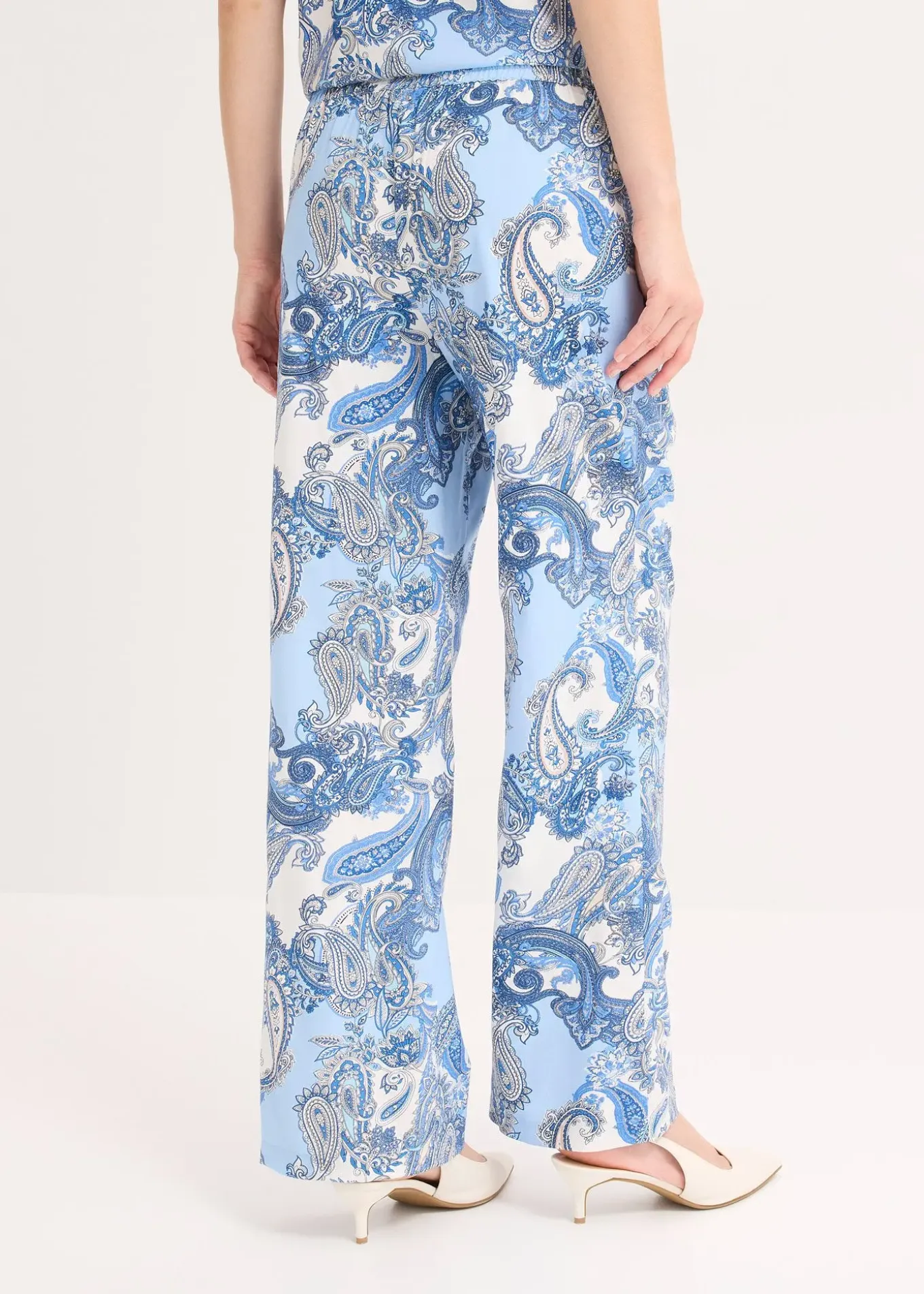 Pantalon imprimé en viscose fluide