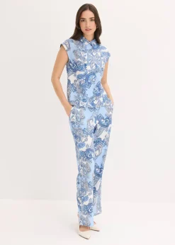 Pantalon imprimé en viscose fluide