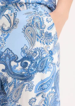 Pantalon imprimé en viscose fluide