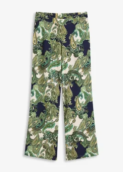 Pantalon imprimé en viscose fluide