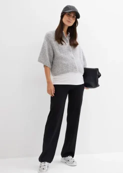 Pantalon jersey de grossesse 2en1 avec ceinture rabattable