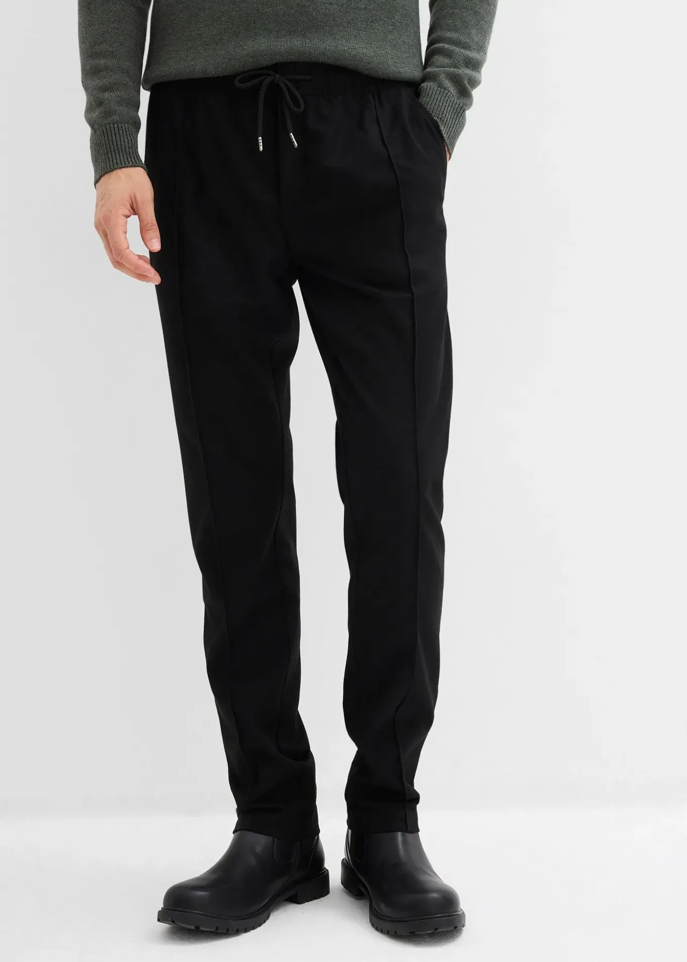Pantalon jogger aspect laine, regular