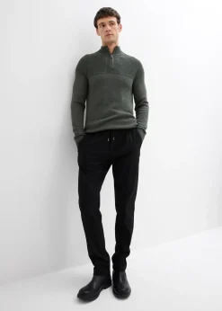 Pantalon jogger aspect laine, regular