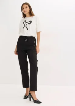Pantalon jogger avec taille élastiquée