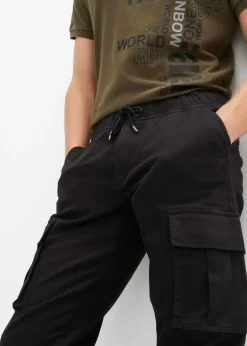 Pantalon jogger cargo droit, regular