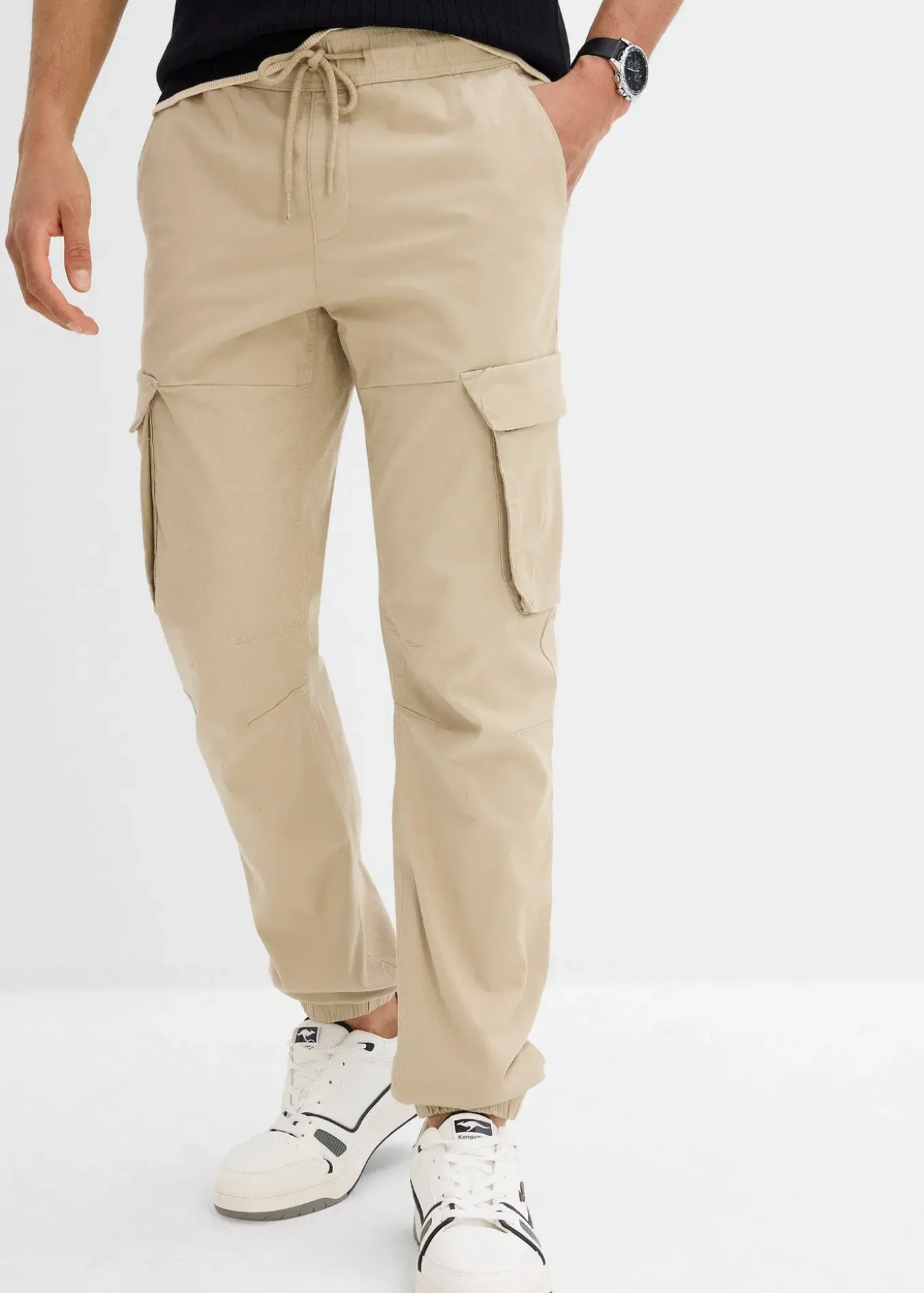 Pantalon jogger cargo droit, Regular